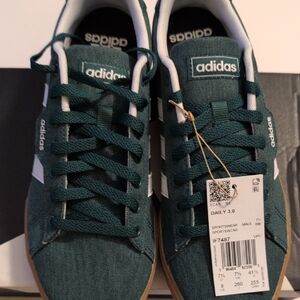 Size 8 Men/Women's 9 - Adidas Daily 3.0 Collegiate Green Gum Sneakers
